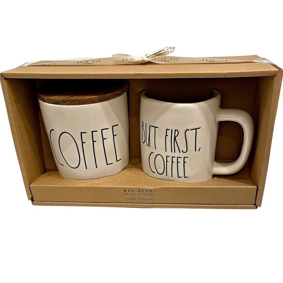 Rae Dunn coffee canister and mug set - Picture 1 of 2